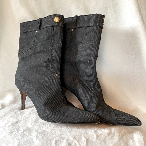 Christian Dior Black Denim Boot - Picture 1 of 11